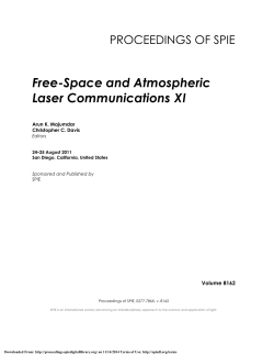 Free-Space and Atmospheric Laser Communications XI PROCEEDINGS OF SPIE