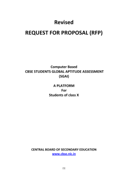 Revised REQUEST FOR PROPOSAL (RFP)  Computer Based