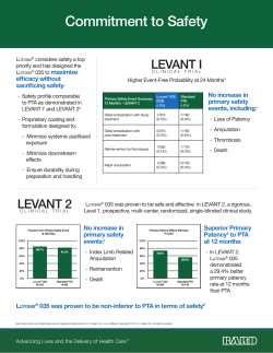 Commitment to Safety LEVANT I maximize efficacy without