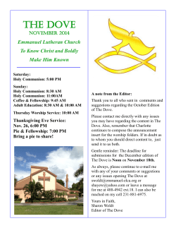 The Dove  Emmanuel Lutheran Church To Know Christ and Boldly