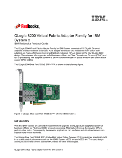 I B M QLogic 8200 Virtual Fabric Adapter Family for IBM