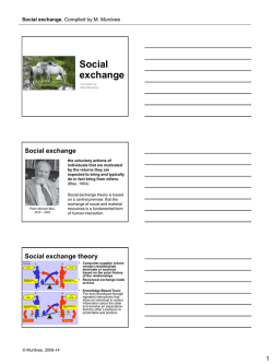 Social exchange Social exchange Social exchange.