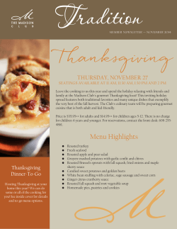 Tradition Thanksgiving