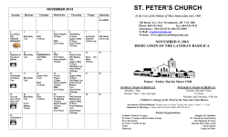 ST. PETER’S CHURCH NOVEMBER 2014
