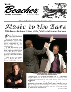 Music to the Ears P THE Weekly Newspaper
