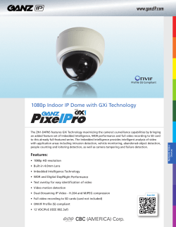 1080p Indoor IP Dome with GXi Technology www.ganzIP.com