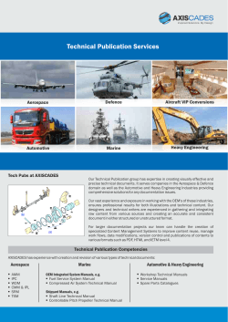 Technical Publication Services Aircraft VIP Conversions Defence Aerospace