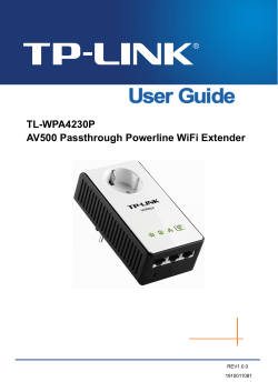 TL-WPA4230P AV500 Passthrough Powerline WiFi Extender  REV1.0.0