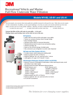 Recreational Vehicle and Marine Full Flow Undersink Water Filtration