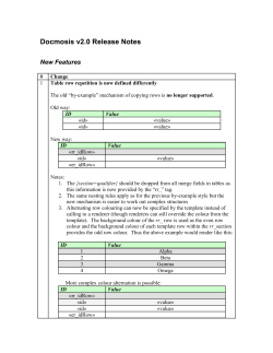 Docmosis v2.0 Release Notes New Features