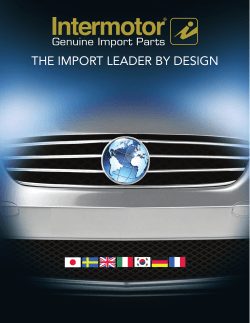 THE IMPORT LEADER BY DESIGN ®