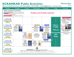 ECKANKAR Public Activities November 2014