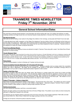 TRANMERE TIMES NEWSLETTER Friday 7 November, 2014