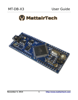 MT-DB-X3                        User Guide  November 5, 2014
