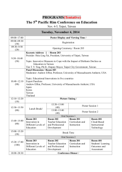 PROGRAMS  The 5 Pacific Rim Conference on Education