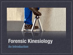 Forensic Kinesiology An Introduction