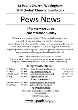 Pews News St Paul’s Church, Wokingham St Nicholas’ Church, Emmbrook 9