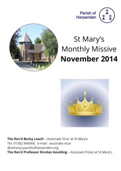 St Mary’s November 2014