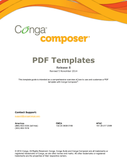 PDF Templates Release 8