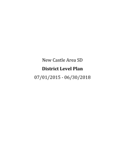 New Castle Area SD 07/01/2015 - 06/30/2018 District Level Plan