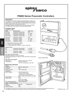 PN600 Series Pneumatic Controllers Description