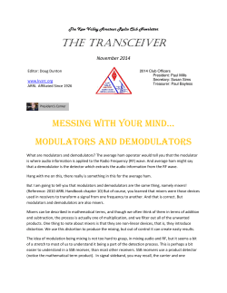 THE TRANSCEIVER  MESSING WITH YOUR MIND… MODULATORS AND DEMODULATORS