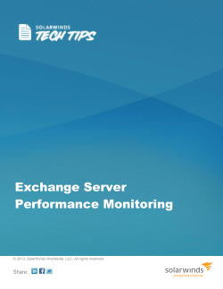 Exchange Server Performance Monitoring  Share: