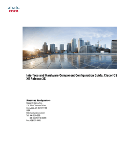 Interface and Hardware Component Configuration Guide, Cisco IOS XE Release 3S