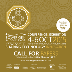 4-6OCT 2015 CALL FOR PAPERS