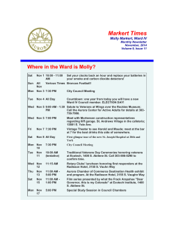 Markert Times Where in the Ward is Molly? Molly Markert, Ward IV