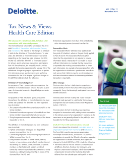 Tax News &amp; Views Health Care Edition