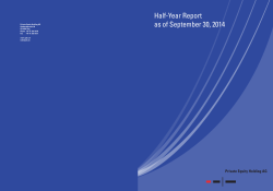 Half-Year Report as of September 30, 2014