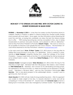 IRON BOY 17 TO STREAM LIVE AND FREE, WITH VICTOR... ROBERT RODRIGUEZ IN MAIN EVENT