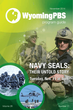 NAVY SEALS: THEIR UNTOLD STORY Tuesday, Nov. 11 at 8pm program guide