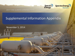 Supplemental Information Appendix November 5, 2014 2014 THIRD QUARTER EARNINGS UPDATE