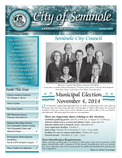 City of Seminole Seminole City Council