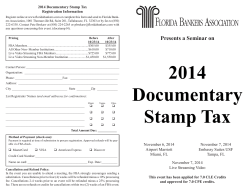 2014 Documentary Stamp Tax Registration Information
