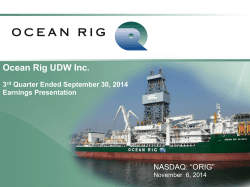 Ocean Rig UDW Inc. NASDAQ: “ORIG”  3