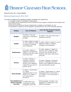 Diploma Requirements 2012-2013