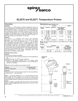 EL2270 and EL2271 Temperature Probes Description Dimensions EL2270
