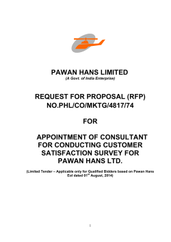 PAWAN HANS LIMITED REQUEST FOR PROPOSAL (RFP) NO.PHL/CO/MKTG/4817/74