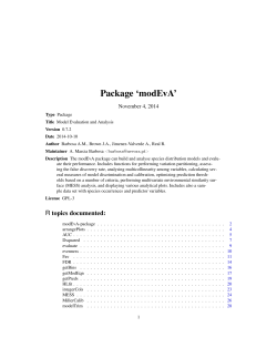 Package ‘modEvA’ November 4, 2014
