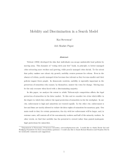 Mobility and Discrimination in a Search Model Kai Steverson Job Market Paper