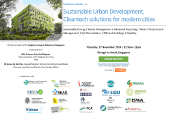 Sustainable Urban Development, Cleantech solutions for modern cities