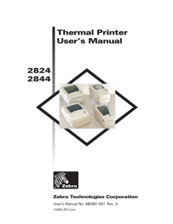 Thermal Printer User’s Manual 2824 2844