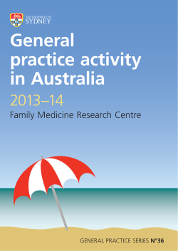 General practice activity in Australia 2013–14