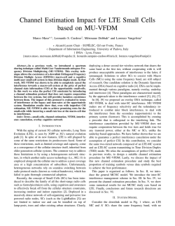 Channel Estimation Impact for LTE Small Cells based on MU-VFDM Marco Maso