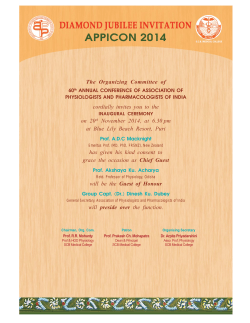 The Organizing Committee of cordially invites you to the on 20