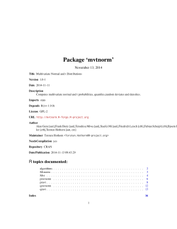 Package ‘mvtnorm’ November 13, 2014