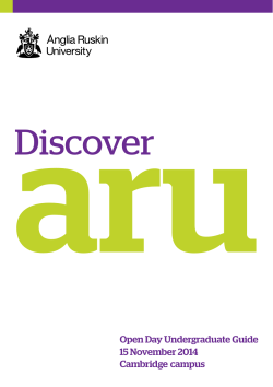 aru  Discover Open Day Undergraduate Guide